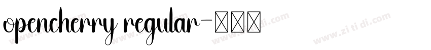 opencherry regular字体转换